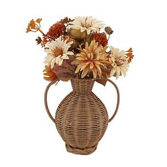 Sonoma Goods For Life® Artificial Warm Fall Floral Arrangement in Wicker Vase