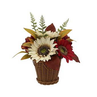 Sonoma Goods For Life® Artificial Sunflower Harvest Arrangement in Wicker Basket