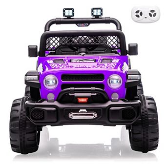 12V Kids Electric Ride on Truck，Parent Remote Control Car for Kids, Features 3 Speeds to 6MPH
