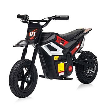 24V Electric Dirt Bike, 350w Kids Motorcycle,13.67 Mph,Ride on Motorcycle with Rear Wheel Suspension
