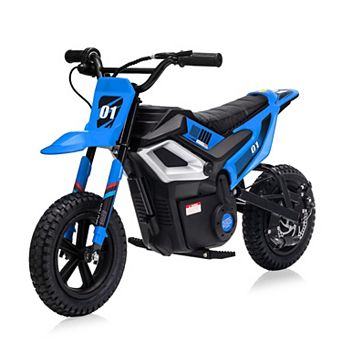 24V Electric Dirt Bike, 350w Kids Motorcycle,13.67 Mph,Ride on Motorcycle with Rear Wheel Suspension