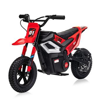 24V Electric Dirt Bike, 350w Kids Motorcycle,13.67 Mph,Ride on Motorcycle with Rear Wheel Suspension