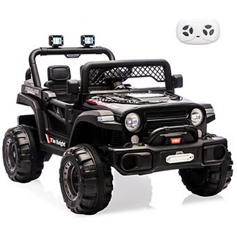 12V Kids Electric Ride on Truck，Parent Remote Control Car for Kids, Features 3 Speeds to 6MPH