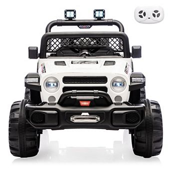 12V Kids Electric Ride on Truck，Parent Remote Control Car for Kids, Features 3 Speeds to 6MPH