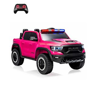 12V Ride on Truck for Kid with Remote Control, All-Terrain Ride On Pickup Car with Dual Motors