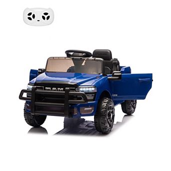 Licensed RAM 12V Electric Ride On Truck Car w/Remote Control, Electric Pickup Car for Toddlers