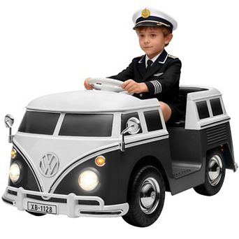 6v Electric Ride-on Bus with 4.5AHBattery, Licensed Volkswagen Ride on Toy, Positive Energy Charger