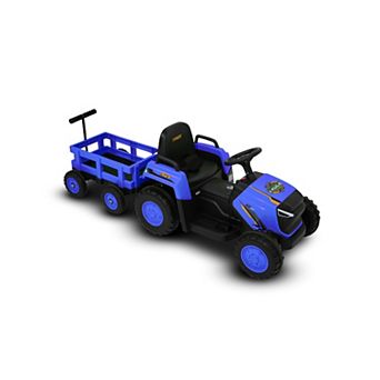Toddlers Ride on 12V Electric Tractor with Detachable Garden Cart