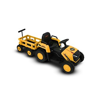 Toddlers Ride on 12V Electric Tractor with Detachable Garden Cart