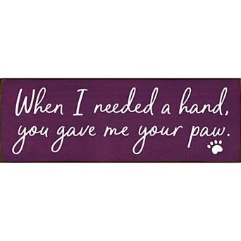 Dog Lover Wood Sign Paw Quote 3.5x10 Inch Rustic Farmhouse Wall or Shelf Decor