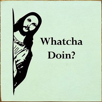Christian Humor Wood Sign 7x7 Square Wall Hanging or Shelf Decor for Faith Spaces