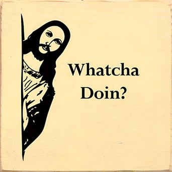 Christian Humor Wood Sign 7x7 Square Wall Hanging or Shelf Decor for Faith Spaces