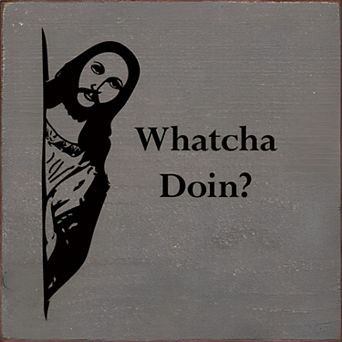 Christian Humor Wood Sign 7x7 Square Wall Hanging or Shelf Decor for Faith Spaces