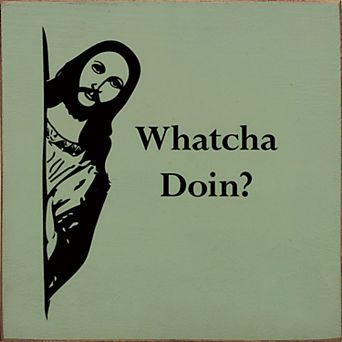 Christian Humor Wood Sign 7x7 Square Wall Hanging or Shelf Decor for Faith Spaces