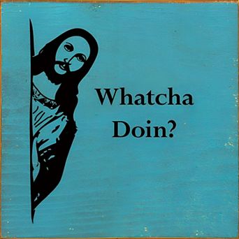 Christian Humor Wood Sign 7x7 Square Wall Hanging or Shelf Decor for Faith Spaces