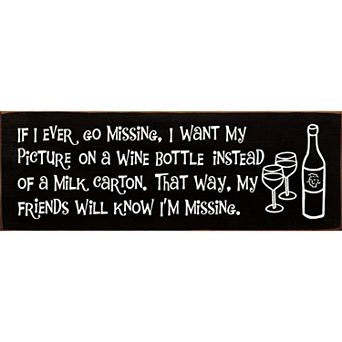 Decorative Wood Sign with Funny Wine Quote for Bar or Kitchen