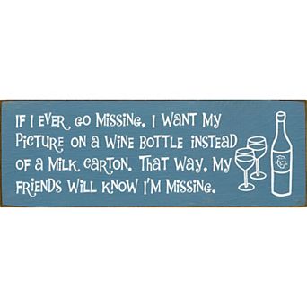 Decorative Wood Sign with Funny Wine Quote for Bar or Kitchen