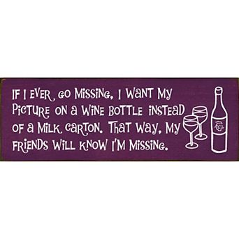 Decorative Wood Sign with Funny Wine Quote for Bar or Kitchen