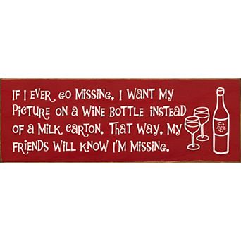 Decorative Wood Sign with Funny Wine Quote for Bar or Kitchen
