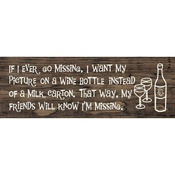 Decorative Wood Sign with Funny Wine Quote for Bar or Kitchen