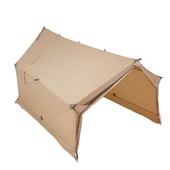 Cabin-Style Hot Tent 149.61 x 78.74 in Portable for Hiking Backpacking and Seasonal Camping - Brown