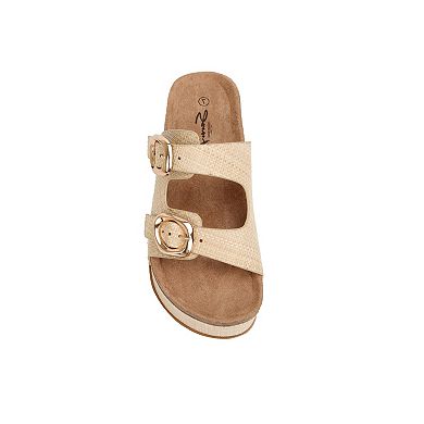 Yoki Camila-61 Women's Platform Studded Double Buckle Sandals