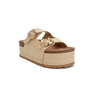 Yoki Camila-61 Women's Platform Studded Double Buckle Sandals