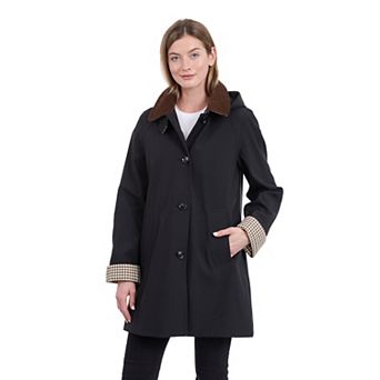 Women's London Fog Missy Single Breasted Topper Coat
