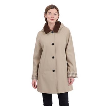 Women's London Fog Missy Single Breasted Topper Coat
