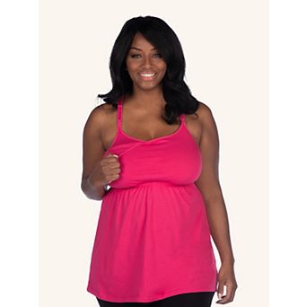 Lace Racerback Nursing Top with Built-In Nursing Bra