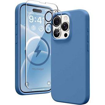 Entronix Bundle - Liquid Silicone Case, 1 Screen Protector & 1 Camera lens Protector