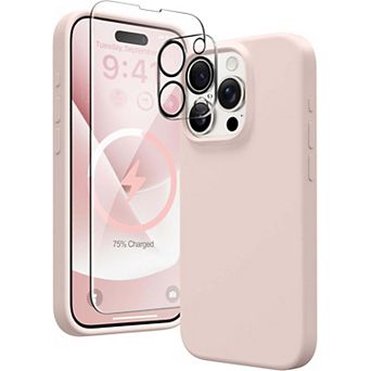 Entronix Bundle - Liquid Silicone Case, 1 Screen Protector & 1 Camera lens Protector