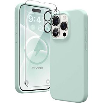 Entronix Bundle - Liquid Silicone Case, 1 Screen Protector & 1 Camera lens Protector