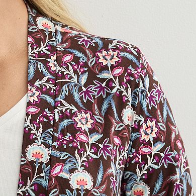 Women's Croft & Barrow® 3/4 Sleeve Knit Cardigan