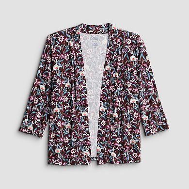 Women's Croft & Barrow® 3/4 Sleeve Knit Cardigan
