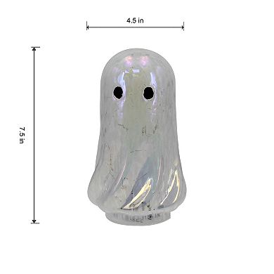 Celebrate Together™ Halloween Large LED Confetti Glass Ghost Sitabout Table Decor
