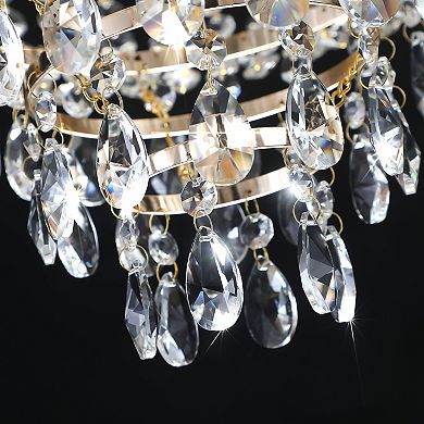 ELEMENT ACE Large Crystal Chandelier Ceiling Light for Living Room & Dining Room