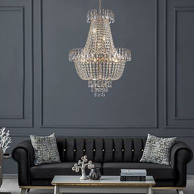ELEMENT ACE Large Crystal Chandelier Ceiling Light for Living Room & Dining Room