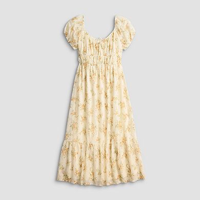Juniors' Pink Republic Floral Lace Midi Dress