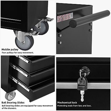 ELEMENT ACE Large Capacity Rolling Tool Chest Cabinet with 7 Lockable Drawers