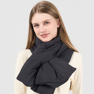 Women’s Puffer Style Quilted Scarf with Plush Lightweight Padding and Smooth Modern Texture Designed