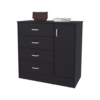 Katie Four Drawer, One Door Dresser With Spacious Storage, Modern Bedroom Organizer