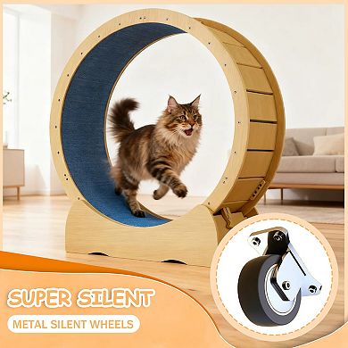 ELEMENT ACE Large Indoor Pet Exercise Wheel with Detachable Carpeted Runway for Active Animals