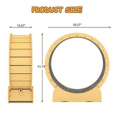 ELEMENT ACE Large Indoor Pet Exercise Wheel with Detachable Carpeted Runway for Active Animals