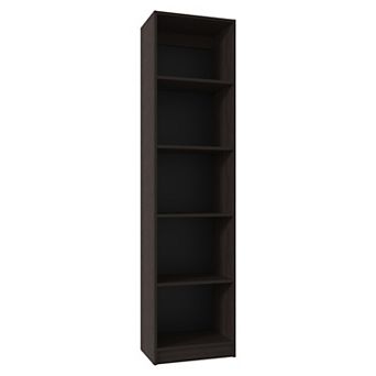 Home Slim 5 Shelves Narrow Bookcase With Open Shelves