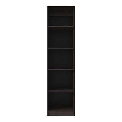 Home Slim 5 Shelves Narrow Bookcase With Open Shelves