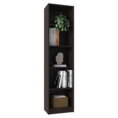 Home Slim 5 Shelves Narrow Bookcase With Open Shelves
