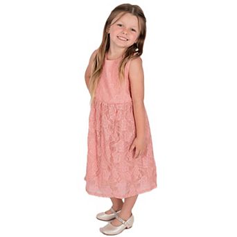 Lilttle Girl's Dusty Pink Lace Dress