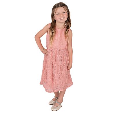 Lilttle Girl's Dusty Pink Lace Dress
