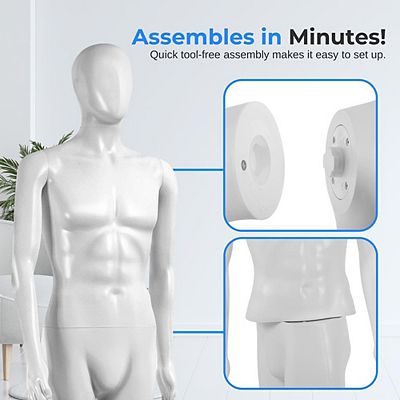 Mannequin Male - Male Mannequin Torso - Adjustable High Quality